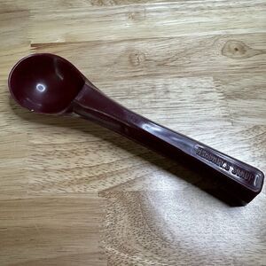 Vintage HERSHEYS SYRUP Red Burgundy Color Plastic Advertising Ice Cream Scoop